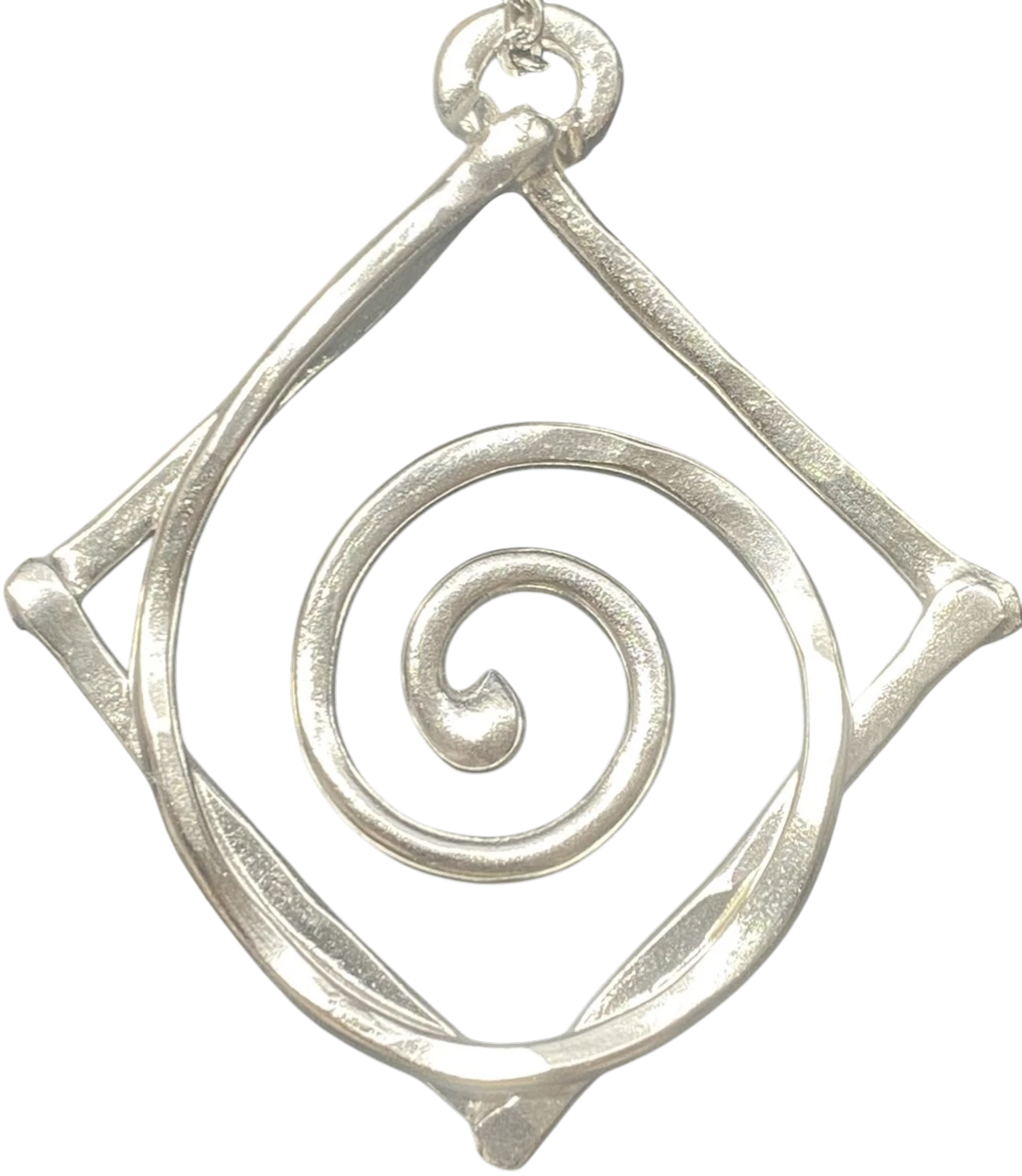 Universe Spiral Portal Talisman - Striking Argentium Silver Portal Spiral Pendant Handcrafted By Rox