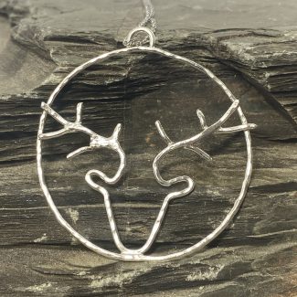 Stag Of Artemis Talisman - Breathtaking Argentium Silver Mythical Beast Pendant Uniquely Crafted By Rox pendant argentium_silver none