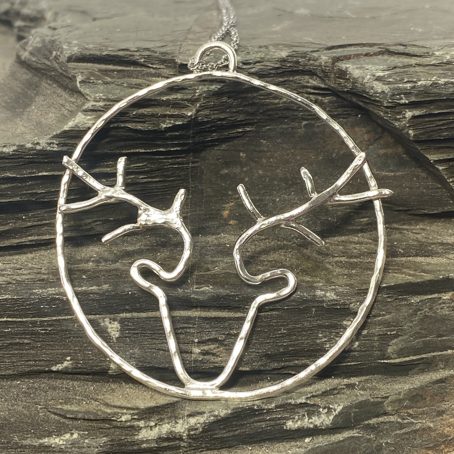 Stag Of Artemis Talisman - Breathtaking Argentium Silver Mythical Beast Pendant Uniquely Crafted By Rox pendant argentium_silver none