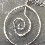 Spiral Silver Cavern - Striking Argentium Silver Spiral Pendant Handcrafted By Rox pendant argentium_silver none