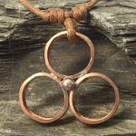 Copper Triple Witches Circle - Striking Copper Votive Offering Pendant Created By Rox pendant copper none
