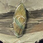 Labradorite Crescent Moonlight - Breathtaking Argentium Silver Moon Phases Pendant with Exquisite Labradorite Handcrafted By Rox pendant argentium_silver labradorite