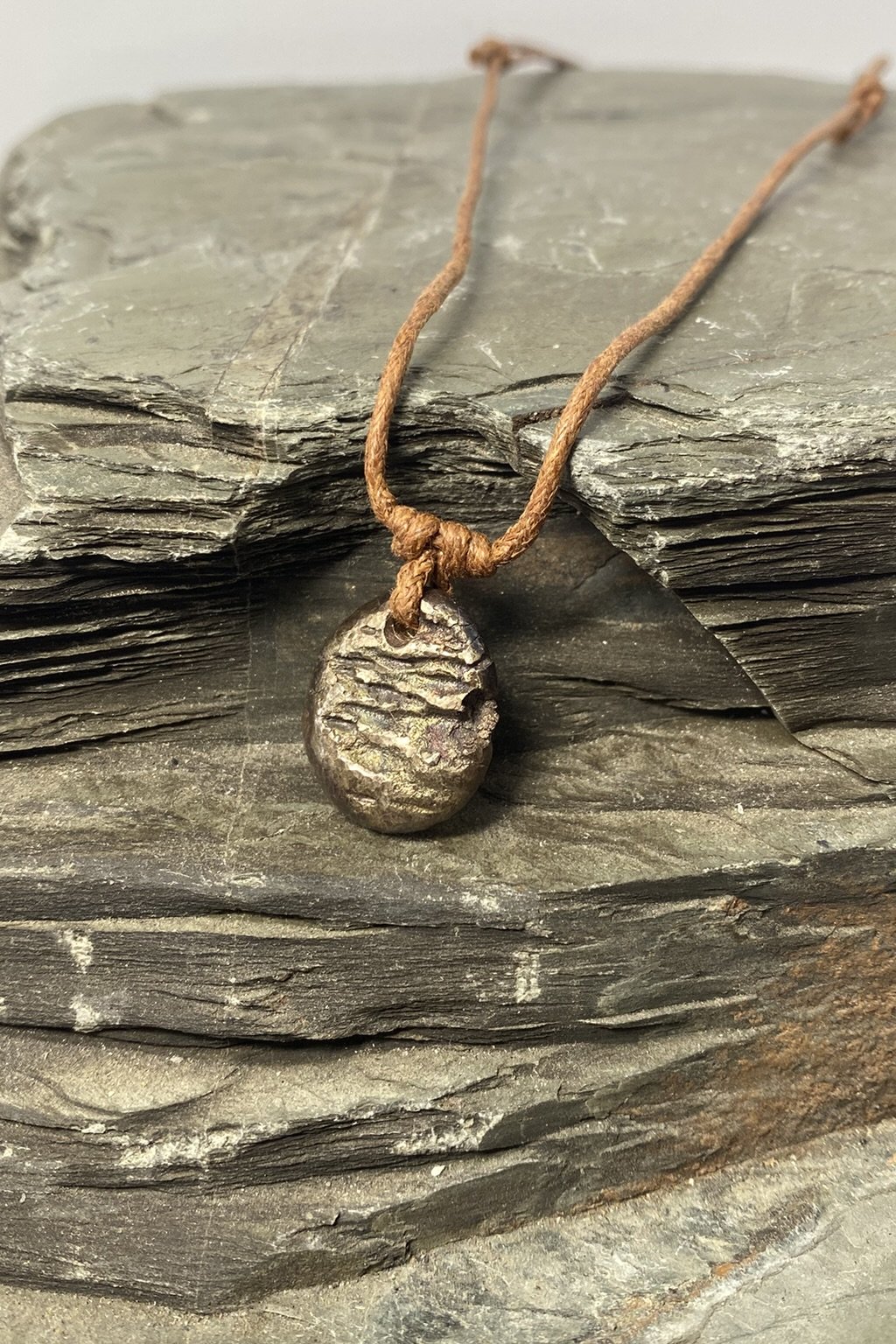 Lunar Landscape - Breathtaking Lunaesium Moon Phases Pendant Handcrafted By Rox pendant lunaesium none