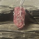 Pink Panther Spinel Spiral - Striking Argentium Silver Spiral Pendant with Gorgeous Pink Spinel Handcrafted By Rox pendant argentium_silver pink_spinel