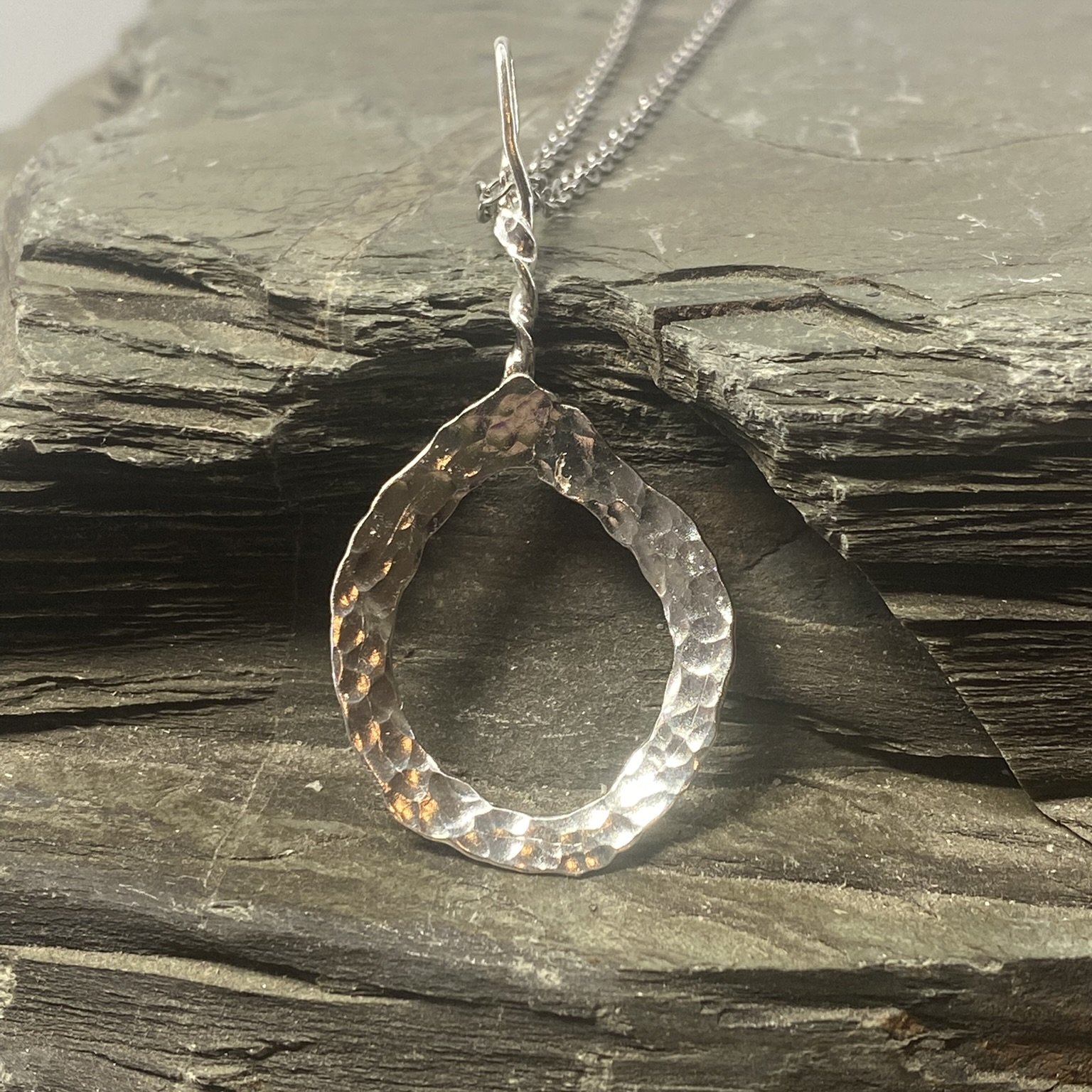 Argentium Silver Otherworld Cave Portal - Stunning Argentium Silver Portal Spiral Pendant Uniquely Crafted By Rox pendant argentium_silver none