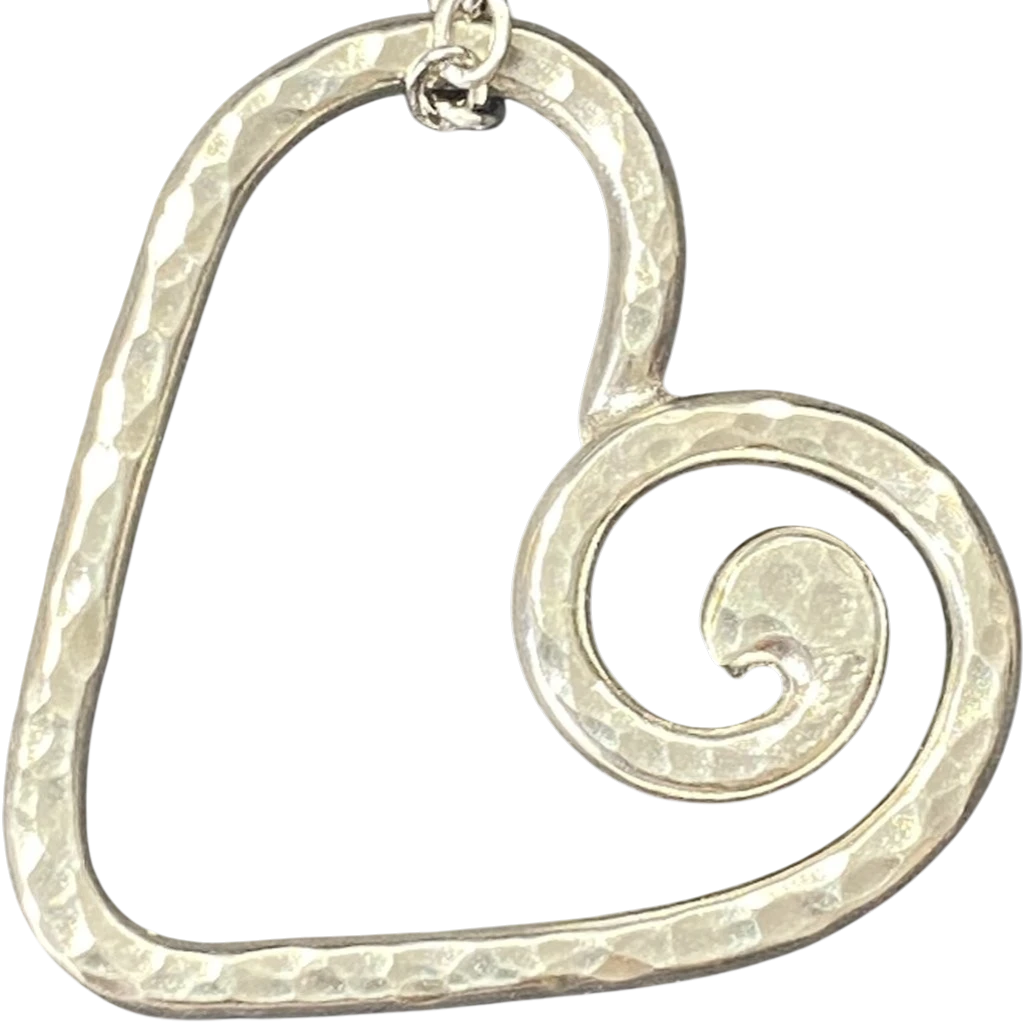 The Heart's Journey Spiral - Stunning Argentium Silver Spiral Heart Pendant Created By Rox