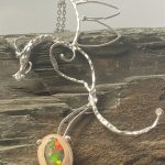 Tanwen's Mother Dragon Egg - Gorgeous Argentium Silver Mythical Beast Pendant with Breathtaking Opal Uniquely Crafted By Rox pendant argentium_silver opal