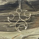 Triple Moon Argentium Silver Goddess Talisman - Exquisite Argentium Silver Moon Phases Pendant Created By Rox pendant argentium_silver none
