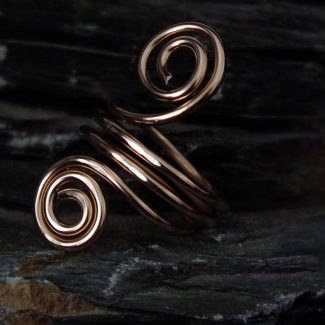 Equinox Glow - Bronze Double Spiral Ring ring bronze none