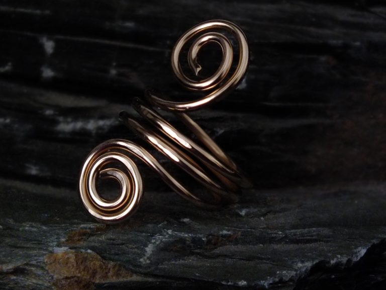 Equinox Glow - Bronze Double Spiral Ring ring bronze none