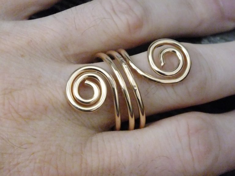 Double Spiral Double Shank Ring - Alternate (Worn On Hand)