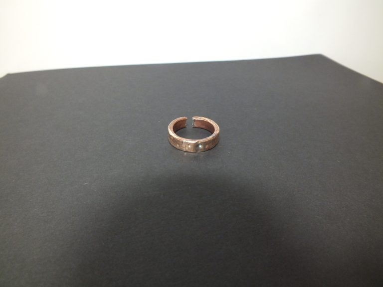 Wide Band Large Dimple Ring - On Black Background